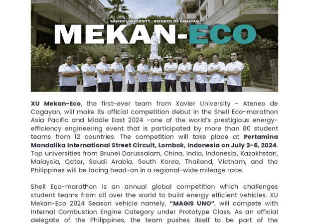 XU Mekan-Eco race debut in Indonesia